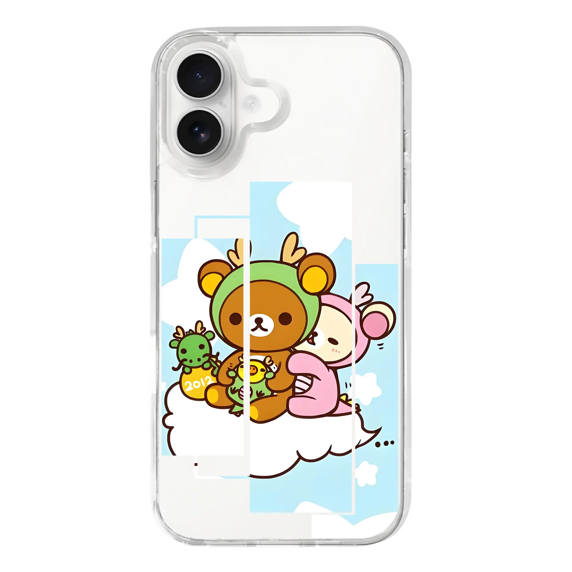 リラックマ (Rilakkuma) グッズ リラックマ (Rilakkuma) - iPhone 17シリーズ 透明スマホケース – 薄型・耐衝撃・精密フィット保護カバー